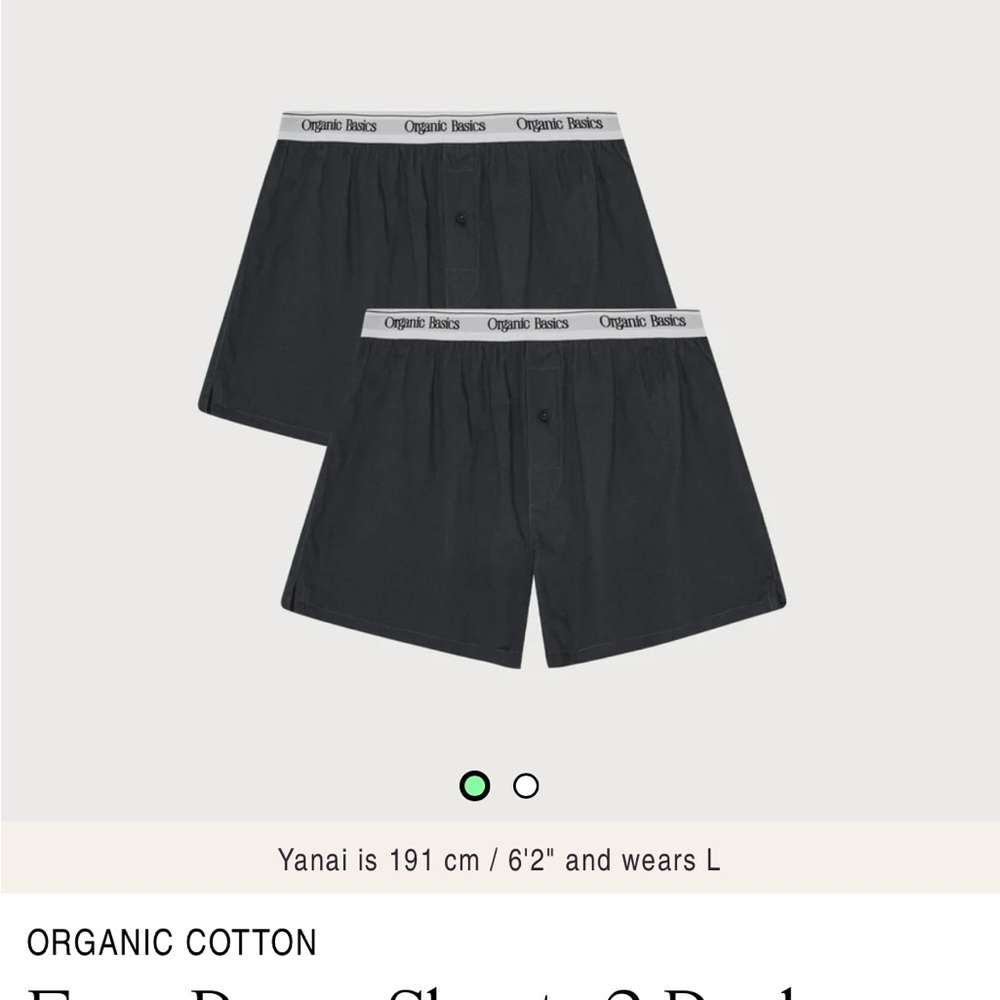 Organic Basics Charcoal Boxer Briefs